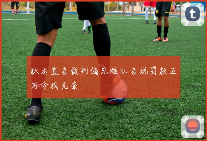 狄龙直言裁判偏见难以言说罚款五万令我无奈